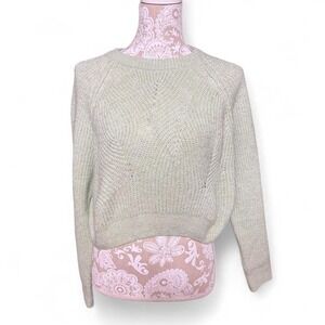 TopShop Cozy Mint Green Cropped Fall Sweater Size 8-10 (M) Minimalist Clean Girl